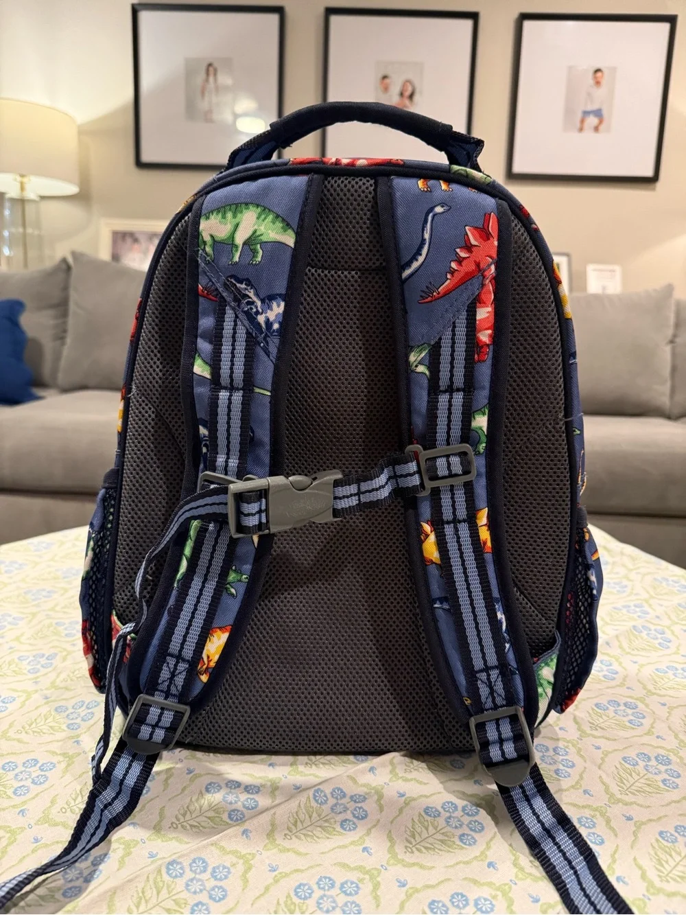 Pottery Barn toddler Dinosaur Print Backpack - Blue
